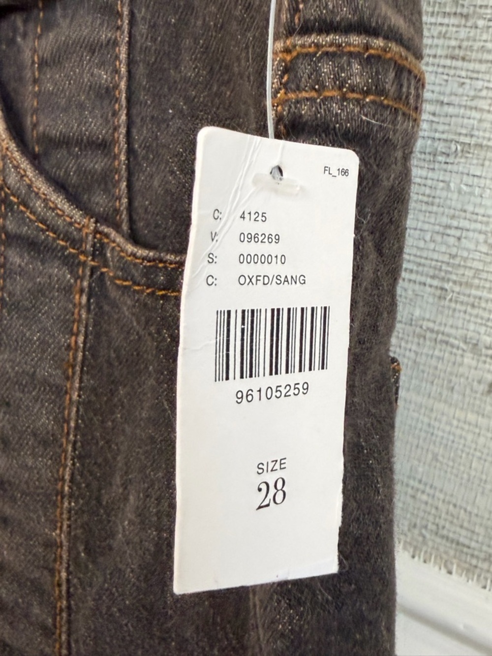 NWT new 28 Anthropologie pilcro seamed long denim jean shorts black gray gold - Picture 5 of 17